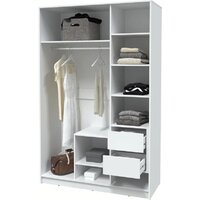 Шкаф-купе Интерлиния Концепт КТ-Ш3з (белый платинум/белый платинум) - Превью изображения №3 — Интернет-магазин ПроЗаказ