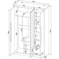 Шкаф-купе Интерлиния Концепт КТ-Ш3з (белый платинум/белый платинум) - Превью изображения №5 — Интернет-магазин ПроЗаказ
