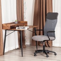 Офисное кресло TetChair Practic флок/кожзам (серый) - Превью изображения №13 — Интернет-магазин ПроЗаказ