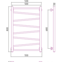 Полотенцесушитель Сунержа Сирокко 800х500 00-0253-8050 - Превью изображения №4 — Интернет-магазин ПроЗаказ