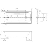 Ванна Ventospa Mitra 160x70 (с каркасом) - Превью изображения №3 — Интернет-магазин ПроЗаказ