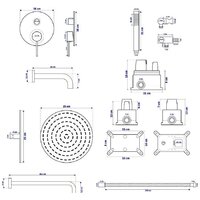 Душевая система  Rea Lungo REA-P4125 (золотой) - Превью изображения №5 — Интернет-магазин ПроЗаказ