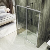 Душевая дверь MaybahGlass 195x150 MGD-1277-5 (бесцветное стекло/хром матовый) - Превью изображения №2 — Интернет-магазин ПроЗаказ