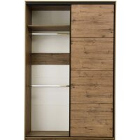 Шкаф-купе Рэйгрупп Bromo VVH 03 РГ-11.03 B 140 VVH 140x220.5 (дуб велингтон/черный) - Превью изображения №2 — Интернет-магазин ПроЗаказ