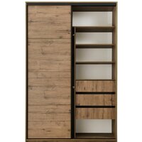 Шкаф-купе Рэйгрупп Bromo VVH 03 РГ-11.03 B 140 VVH 140x220.5 (дуб велингтон/черный) - Превью изображения №3 — Интернет-магазин ПроЗаказ