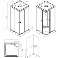 Душевая кабина AM.PM X-Joy Square 90x90 W94C-403-090MT - Превью изображения №15 — Интернет-магазин ПроЗаказ