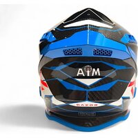 Мотошлем AIM RH855 Carbon Razor RH855R-DBR-L (L, синий/красный) - Превью изображения №4 — Интернет-магазин ПроЗаказ