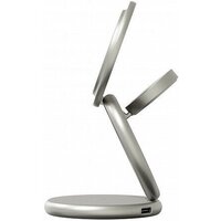 Беспроводное зарядное Magssory Signature Disc Pro для Apple 3 в 1 WCH073 (титановый) - Превью изображения №4 — Интернет-магазин ПроЗаказ