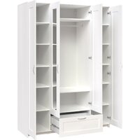 Шкаф распашной Mio Tesoro Сириус 4-х створчатый 1 ящик 2.02.01.520.1 (белый) - Превью изображения №3 — Интернет-магазин ПроЗаказ