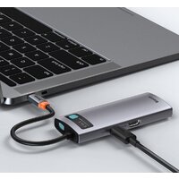 Док-станция Baseus Metal Gleam Series 6-in-1 Multifunctional USB Type C CAHUB-CW0G - Превью изображения №9 — Интернет-магазин ПроЗаказ