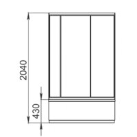 Душевая кабина Domani-Spa Simple 99 High Eco DS01EcSm99HWCl00-V1.2 (белый/прозрачное стекло) - Превью изображения №4 — Интернет-магазин ПроЗаказ