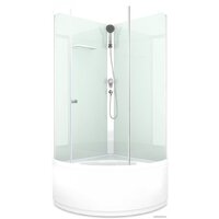 Domani-Spa Simple 99 High Eco DS01EcSm99HWCl00-V1.2 (белый/прозрачное стекло)