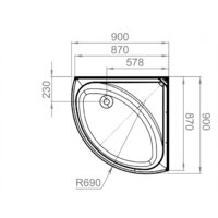 Душевая кабина Domani-Spa Simple 99 High Eco DS01EcSm99HWCl00-V1.2 (белый/прозрачное стекло) - Превью изображения №3 — Интернет-магазин ПроЗаказ