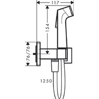Гигиенический душ Hansgrohe Bidette 1jet E 29233700 - Превью изображения №2 — Интернет-магазин ПроЗаказ