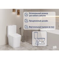 Унитаз напольный Lauter W09 S-TRAP с полипропиленовым сиденьем и микролифтом 21900003 (вертикальный выпуск) - Превью изображения №2 — Интернет-магазин ПроЗаказ