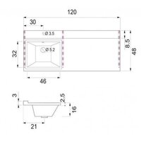  Misty Тумба с умывальником Фостер 55 Э-Фос01055-012Я + Гавана 120 D R - Превью изображения №6 — Интернет-магазин ПроЗаказ
