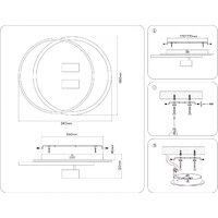 Припотолочная люстра Ambrella light FL51391/1+2 WH - Превью изображения №11 — Интернет-магазин ПроЗаказ