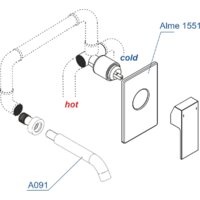 Комплект смесителей Wasserkraft A15513 - Превью изображения №2 — Интернет-магазин ПроЗаказ