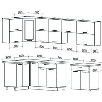 Готовая кухня Интерлиния Мила Gloss 60-12x29 (ваниль/шоколад глянец) - Превью изображения №2 — Интернет-магазин ПроЗаказ