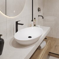 Умывальник Lauter 21571 + клапан 21190W + сифон 21635W (белый матовый) - Превью изображения №8 — Интернет-магазин ПроЗаказ