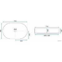 Умывальник Rea Nadia REA-U5801 - Превью изображения №5 — Интернет-магазин ПроЗаказ