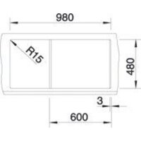 Кухонная мойка Blanco Metra 6 S 527116 (мягкий белый) - Превью изображения №4 — Интернет-магазин ПроЗаказ