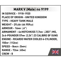 Конструктор Cobi Historical Collection Great War Mark V no 9199 - Превью изображения №8 — Интернет-магазин ПроЗаказ