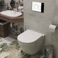 Унитаз подвесной Roxen Antares One Rimless 6 в 1 StounFix Dual Fresh 546881 (кнопка: хром) - Превью изображения №9 — Интернет-магазин ПроЗаказ
