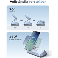 Беспроводное зарядное Ugreen MagFlow 3-in-1 W711 55677 (голубой) - Превью изображения №6 — Интернет-магазин ПроЗаказ