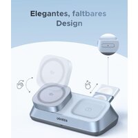 Беспроводное зарядное Ugreen MagFlow 3-in-1 W711 55677 (голубой) - Превью изображения №3 — Интернет-магазин ПроЗаказ