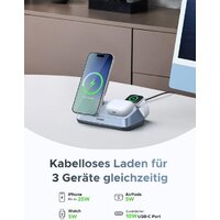 Беспроводное зарядное Ugreen MagFlow 3-in-1 W711 55677 (голубой) - Превью изображения №4 — Интернет-магазин ПроЗаказ