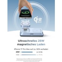 Беспроводное зарядное Ugreen MagFlow 3-in-1 W711 55677 (голубой) - Превью изображения №2 — Интернет-магазин ПроЗаказ