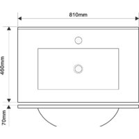  ЗОВ Тумба с умывальником Парма 80 P80LWP0MWHMC1A-OL80 (белый/белый галифакс) - Превью изображения №5 — Интернет-магазин ПроЗаказ