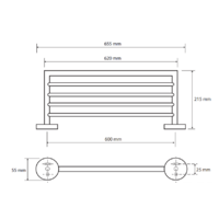 Полка для полотенца Bemeta Omega 104205082 - Превью изображения №2 — Интернет-магазин ПроЗаказ