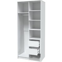 Шкаф распашной Интерлиния Концепт КТ-Ш2 (бетон/белый платинум) - Превью изображения №3 — Интернет-магазин ПроЗаказ