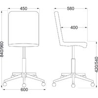 Офисное кресло AksHome Fiji поворотное (светло-серый велюр HCJ-38/хром) - Превью изображения №10 — Интернет-магазин ПроЗаказ