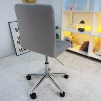 Офисное кресло AksHome Fiji поворотное (светло-серый велюр HCJ-38/хром) - Превью изображения №8 — Интернет-магазин ПроЗаказ