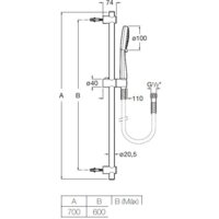 Душевой гарнитур  Roca Stella 5B1D03C00 - Превью изображения №4 — Интернет-магазин ПроЗаказ