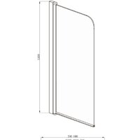 Стеклянная шторка для ванны Adema NFA-621 (прозрачное стекло) - Превью изображения №2 — Интернет-магазин ПроЗаказ