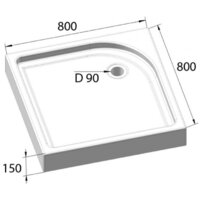 Душевой поддон BelBagno TRAY-BB-A-80-15-W 80x80 - Превью изображения №7 — Интернет-магазин ПроЗаказ