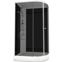 Domani-Spa Delight 128 120x80 R с гидромассажем (черный/тонированное)