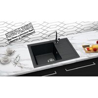 Кухонная мойка Berge BR-5850 + смеситель AM.PM Like F8007122 (черный) - Превью изображения №4 — Интернет-магазин ПроЗаказ