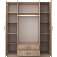 Шкаф распашной Mio Tesoro Хюгге 4D2S Z (дуб сонома) - Превью изображения №2 — Интернет-магазин ПроЗаказ