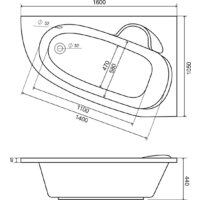 Ванна Lauter Valencia 160x105 2102160R (с ножками и сифоном 21Y31000 хром) - Превью изображения №18 — Интернет-магазин ПроЗаказ