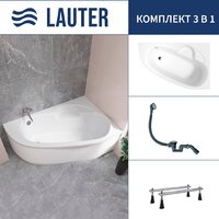 Lauter Valencia 160x105 2102160R (с ножками и сифоном 21Y31000 хром)