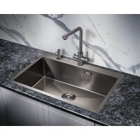 Кухонная мойка Milacio Denia 750 Steel MC.77509 (сталь воронёная) - Превью изображения №2 — Интернет-магазин ПроЗаказ