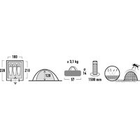 Треккинговая палатка High Peak Texel 3 (синий) - Превью изображения №7 — Интернет-магазин ПроЗаказ