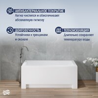 Ванна Lauter Estelle 130 21206030 (с ножками и сифоном 21Y11010 хром) - Превью изображения №6 — Интернет-магазин ПроЗаказ