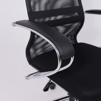 Офисное кресло AksHome Iris Chrome DMS (хром/черный) - Превью изображения №6 — Интернет-магазин ПроЗаказ