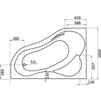 Ванна Santek Ибица 150x100 L (1WH112034) - Превью изображения №3 — Интернет-магазин ПроЗаказ